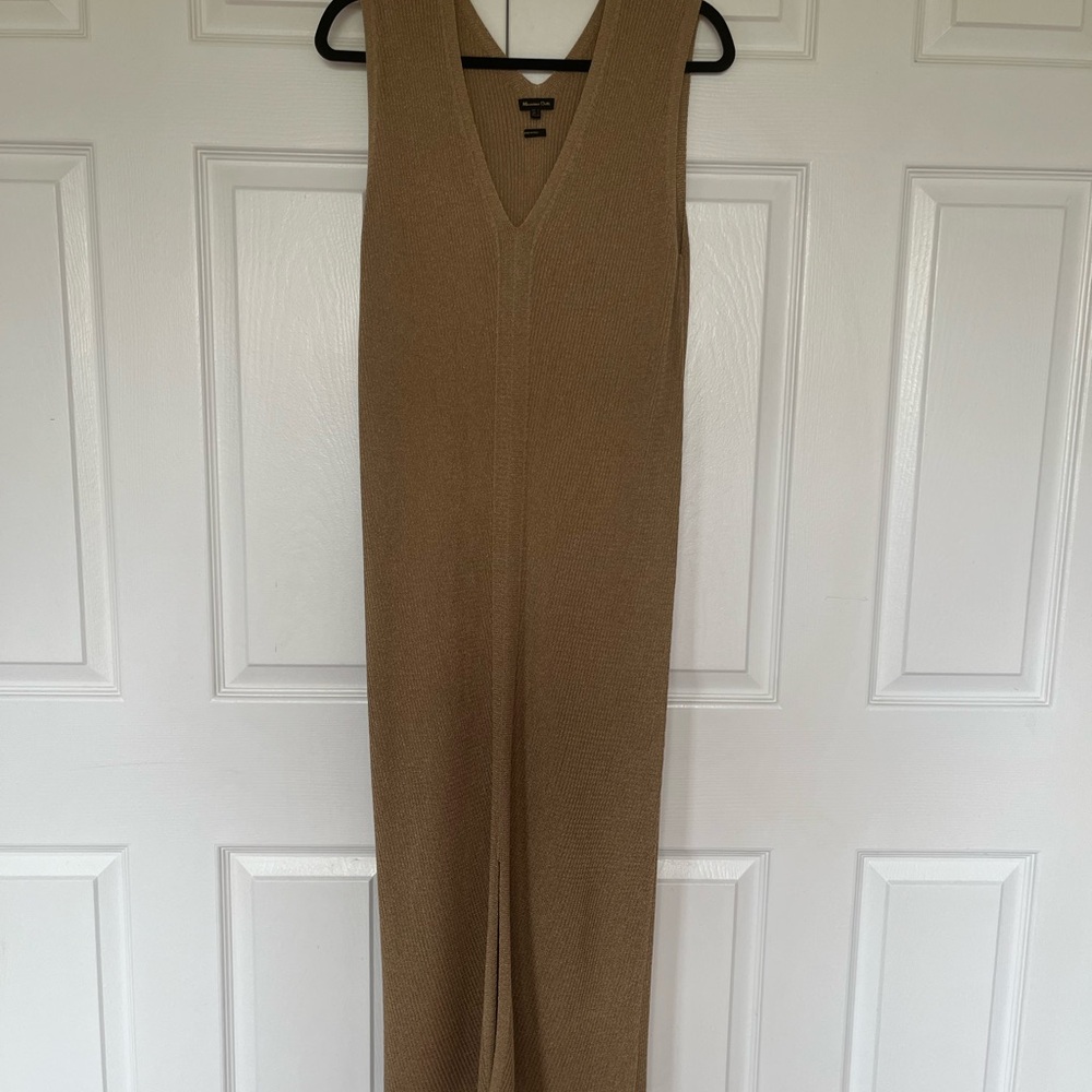 Massimo Dutti Beige Knit Dress